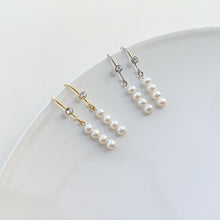 Load image into Gallery viewer, Basia Dangling Pearls Earrings