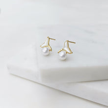 Load image into Gallery viewer, Ada Mermaid with Seawater Pearl Earrings