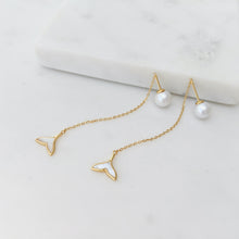 Load image into Gallery viewer, Alisa Mermaid with Freshwater Pearl Earrings