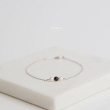 Load image into Gallery viewer, Mandy Black Obsidian Japanese Freshwater Pearl Bracelet