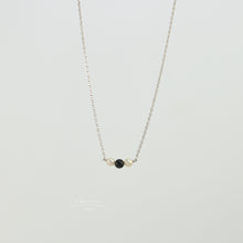 Load image into Gallery viewer, Amelia Black Obsidian w/ Japanese Freshwater Pearl Necklace