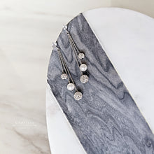 Load image into Gallery viewer, Amber Swarovski Crystal Balls With Japanese Freshwater Pearl Earrings