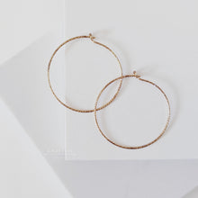 Load image into Gallery viewer, Elva Carved Hoop Earrings