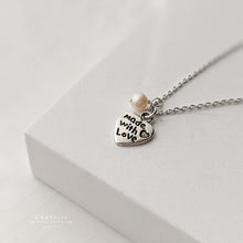 Load image into Gallery viewer, Gracie Silver Heart w/ Swarovski Crystal Necklace