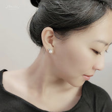 Load image into Gallery viewer, Sasa Japanese Saltwater Pearl with CZ Gems Earrings
