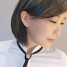 Load image into Gallery viewer, Annie Freshwater Pearl with CZ Gems Mini Style Earrings