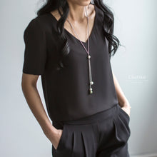 Load image into Gallery viewer, Vanessa Japanese Marshmallow Pearl Long Necklace