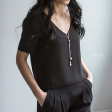 Load image into Gallery viewer, Cassidy Lavender Japanese Marshmallow Pearls Necklace