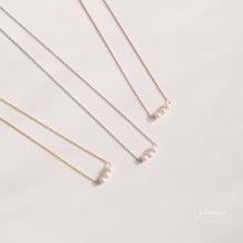 Load image into Gallery viewer, Abigail Triple Natural Pearl Combo Necklace