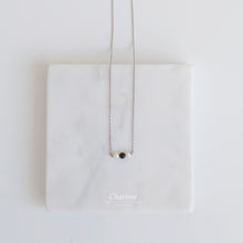 Load image into Gallery viewer, Amelia Black Obsidian w/ Japanese Freshwater Pearl Necklace