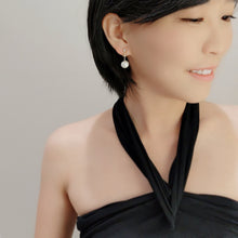 Load image into Gallery viewer, Priscilla Marshmallow Pearl & Rhombus Charm Earring