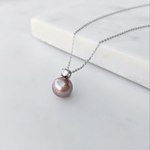 Load image into Gallery viewer, April Violet Japanese Seawater Pearl Necklace