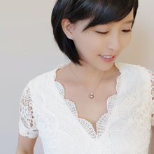 Load image into Gallery viewer, April Violet Japanese Seawater Pearl Necklace