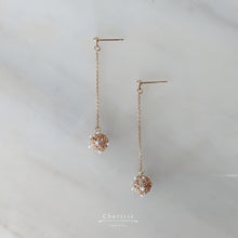 Load image into Gallery viewer, Ally Light Gold Lace Ball Cluster Earrings