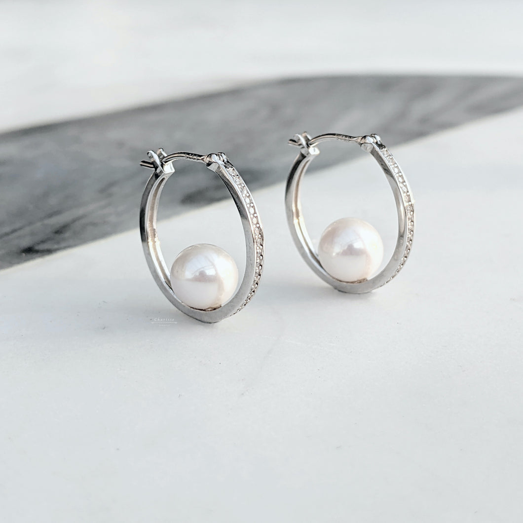 Alexia Japanese Seawater Pearl Earrings