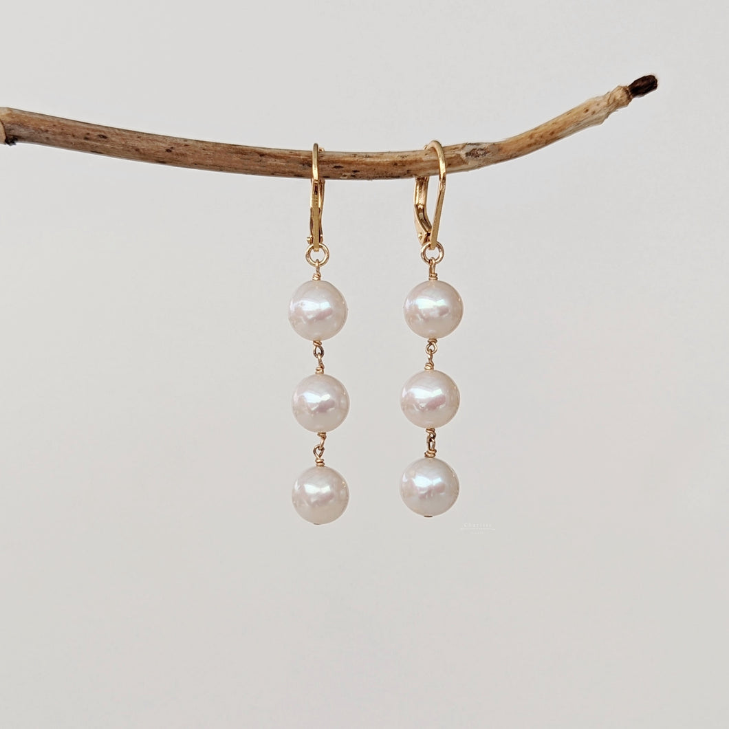 Adela Japanese Seawater Pearls Earrings