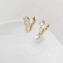 Load image into Gallery viewer, Alma Lovely Butterfly Style with Japanese Seawater Pearl Earrings
