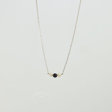 Load image into Gallery viewer, Amelia Black Obsidian w/ Japanese Freshwater Pearl Necklace
