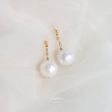 Load image into Gallery viewer, Rosalyn Japanese Marshmallow Pearl Earrings
