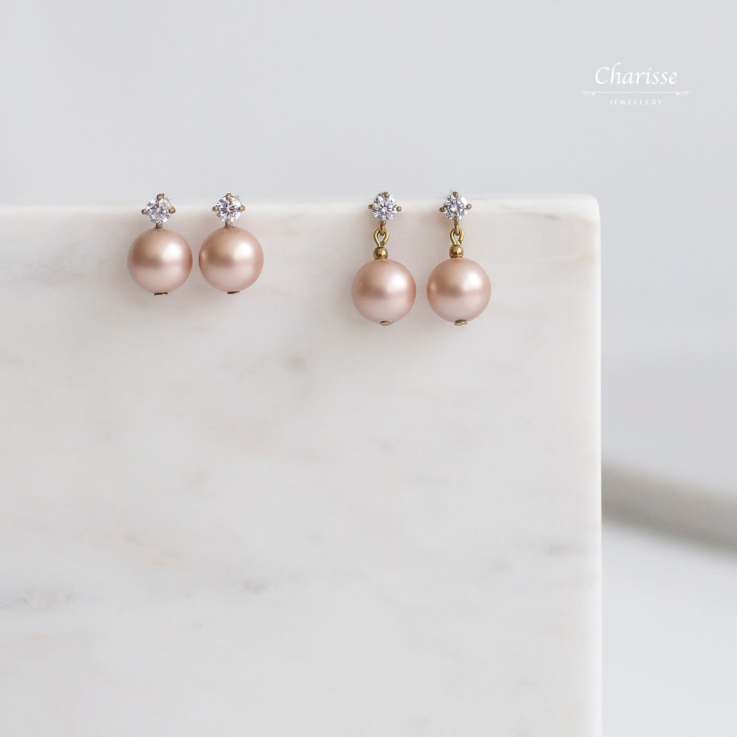 Kaiya Swarovski Crystal Pearl Earrings
