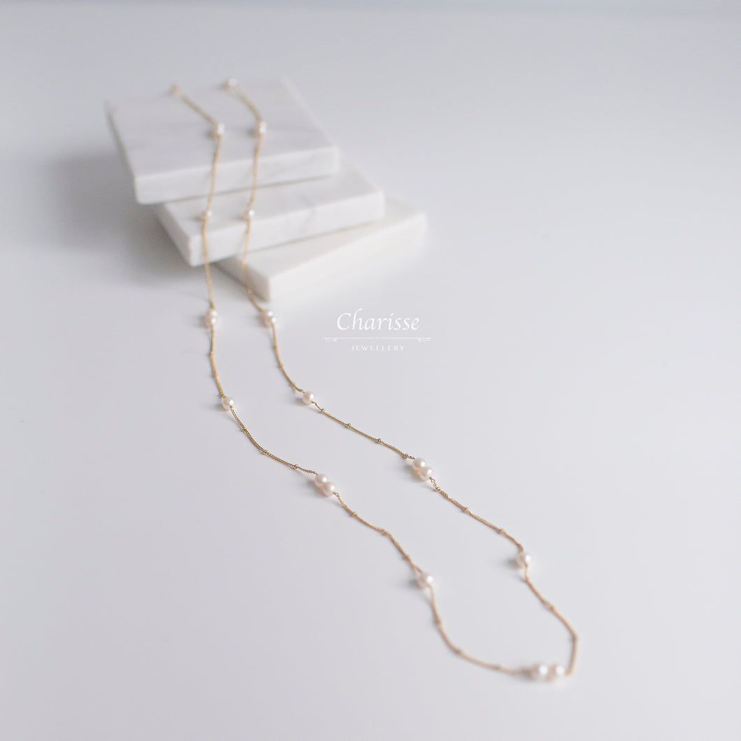 Sadie Japanese Freshwater Pearl Long Necklace
