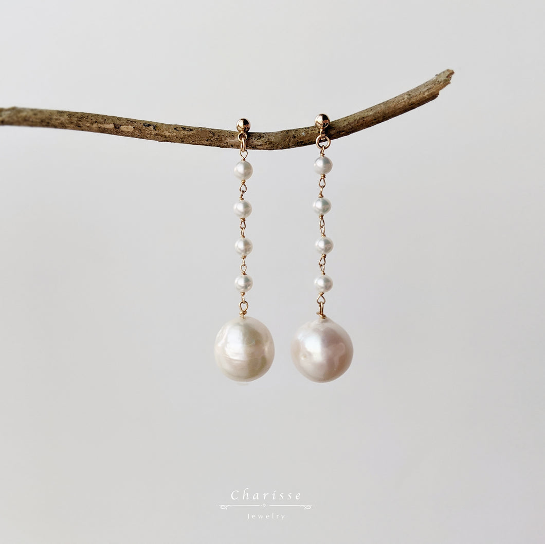 Nancy Japanese Baroque Pearl Earrings