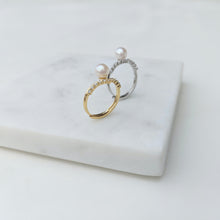 Load image into Gallery viewer, Amanda Japanese Seawater Pearl Little Crown Princess Ring
