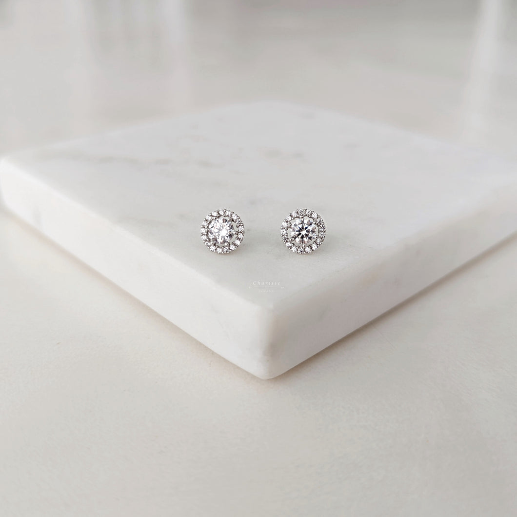 Alma CZ Diamond Cluster Earrings